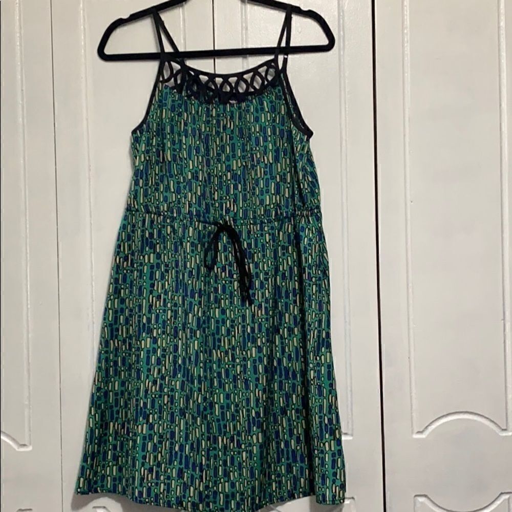 Mossimo green print summer dress size XS